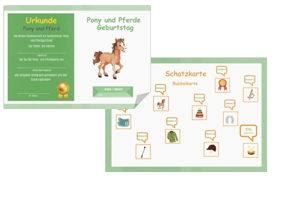 Flyer einzeln Pony und Pferd